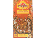 Basilur Caramel Dream - listki czarnej herbaty cejlońskiej Broken Orange Pekoe z dodatkiem naturalnego aromatu karmelu.