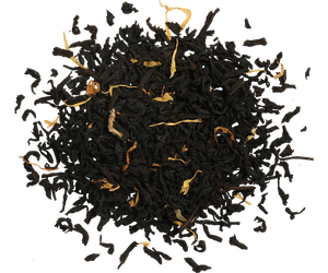 Basilur Dream Town - czarna herbata cejlońska z dodatkiem kwiatów malwy, nagietka oraz aromatu kremu czekoladowego. Ozdobna puszka z motywem świątecznym.