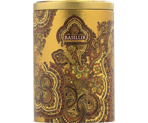 Basilur Golden Crescent - czarna herbata cejlońska w orientalnej, złotej puszce.
