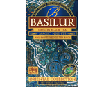Basilur Magic Nights - herbata czarna eskpresowa z dodatkiem naturalnego aromatu truskawki, moreli, ananasa i papai. Niebieska, ozdobna koperta z orientalnym motywem. 