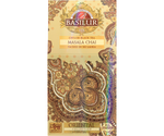 Basilur Masala Chai - liście czarnej herbaty cejlońskiej z dodatkiem kardamonu, goździków, cynamonu, imbiru, gałki muszkatołowej i pieprzu. 