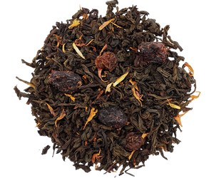 Basilur Act III Festive Time - Czarna herbata cejlońska Orange Pekoe z dodatkiem żurawiny, rodzynkami, chabrem oraz aromatem cynamonu, imbiru i wanilii. Ozdobne opakowanie 3D z motywem świątecznym.