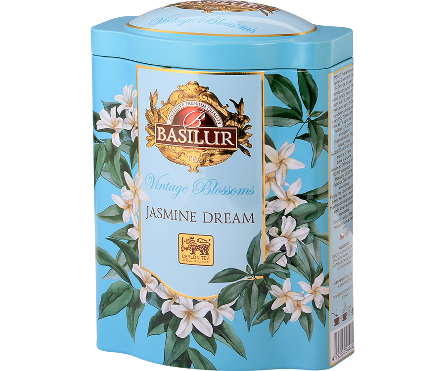 Basilur Jasmine Dream - czarna herbata cejlońska Nuwara Eliya z jaśminem w puszce