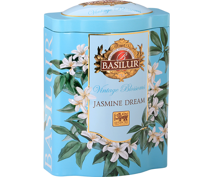 Basilur Jasmine Dream - czarna herbata cejlońska Nuwara Eliya z jaśminem w puszce