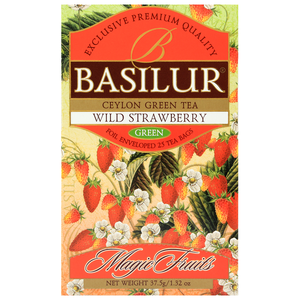 Basilur - Wild Strawberry w kopertach - 25 x 1,5 g – Basilur Tea