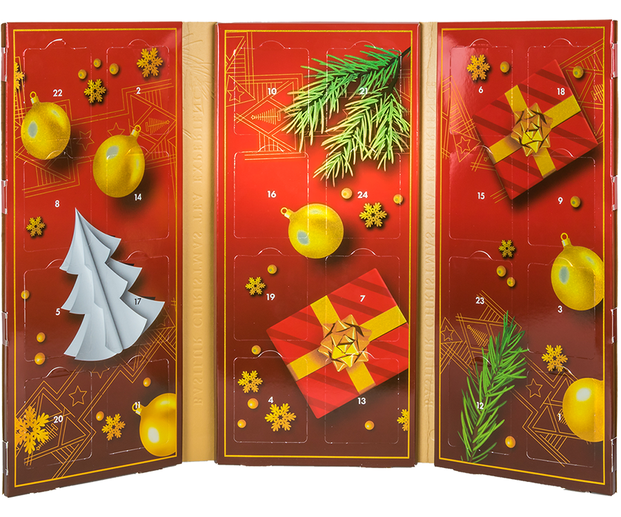 Basilur Christmas Advent Calendar VI - zestaw 24 herbat cejlońskich w formie adwentowego kalendarza.