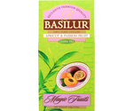 Basilur Apricot Passion Fruit - listki zielonej herbaty cejlońskiej Young Hyson z dodatkiem moreli, mango oraz aromatem moreli, mango i marakui.