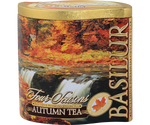 Basilur Autumn Tea - czarna herbata cejlońska z dodatkiem krokosza barwierskiego oraz aromatu syropu klonowego w puszce.