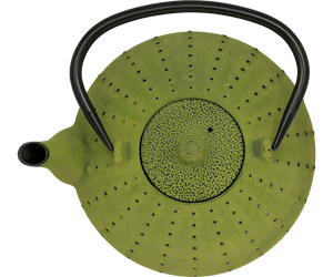 Basilur Dzbanek żeliwny – ozdobne naczynie do parzenia herbaty w zielonym kolorze o pojemności 0,8 l. 