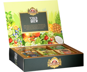 Basilur Cold Brew Assorted – zestaw 6 smaków herbat bezkofeinowych z kolekcji Cold Brew. 
