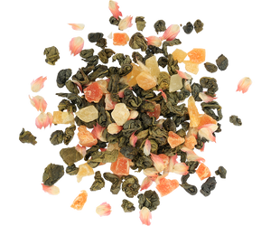 Basilur Cream Fantasy - zielona herbata z dodatkiem papai, szarłatu oraz aromatu truskawki i śmietanki w puszce.