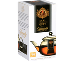 Basilur Earl Grey Big Bag - czarna herbata cejlońska z bergamotką w kopertach. Ozdobne, białe pudełko z logo Basilur.