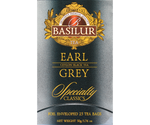 Basilur Earl Grey - czarna herbata cejlońska z bergamotką w ozdobnej, srebrnej kopercie.