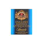 Basilur English Afternoon - czarna herbata cejlońska w ozdobnej, niebieskiej kopercie.