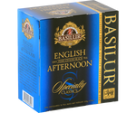 Basilur English Afternoon - czarna herbata cejlońska w angielskim stylu. Ozdobna, niebieska koperta z torebką herbaty.