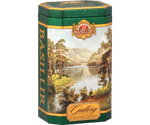 Basilur Evergreen Forest - zielona herbata cejlońska z dodatkiem róży i aromatem truskawki. Ozdobna puszka z leśnym motywem.