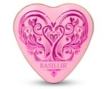 Basilur Forever Joy  – liście zielonej herbaty cejlońskiej z dodatkiem płatków roży, wiśni, hibiskusa i aromatu lodów wiśniowych zapakowane w zdobioną puszkę w kształcie serca.