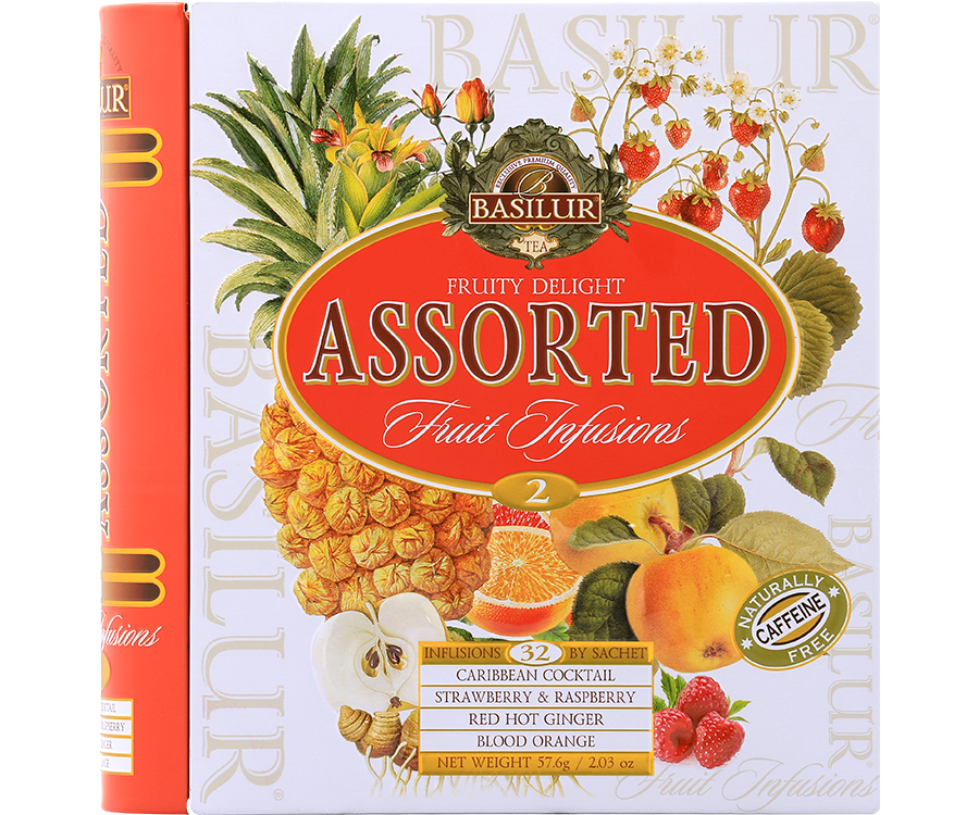 Basilur Fruity Delight - zestaw 4 smaków naparów owocowych z kolekcji Fruit Infusions.