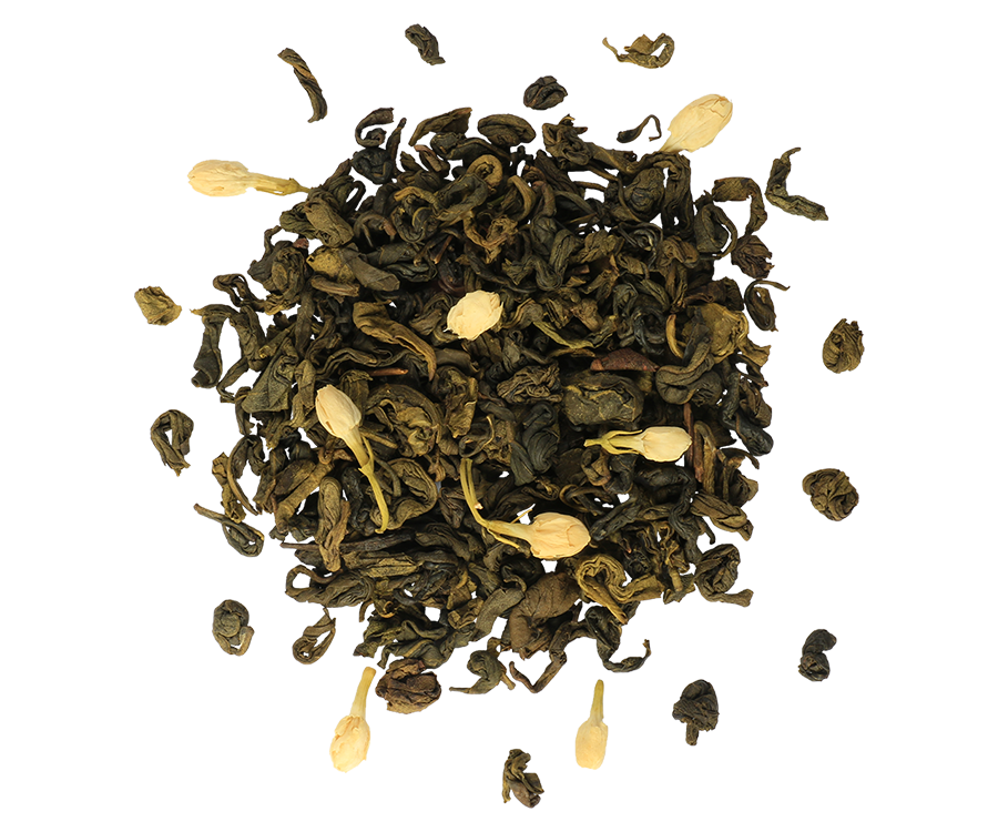 Basilur Jasmine & Green – zestaw dwóch rodzajów herbat w puszkach: zielona herbata cejlońska bez dodatków oraz zielona herbata cejlońska z dodatkiem pączków jaśminu i aromatu jaśminu.