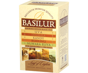 Basilur Leaf of Ceylon Assorted - zestaw herbat cejlońskich bez dodatków 5 smaków.
