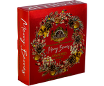 Basilur Merry Berries Vol II - prezentowy zestaw herbat cejlońskich w eleganckim, papierowym ekspozytorze, ozdobiony świątecznym motywem. Ozdobne pudełko ze świątecznym motywem w kolorze czerwonym.
