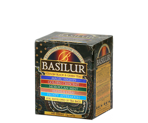 Basilur Oriental Assorted - zestaw 5 smaków herbat w ozdobnym pudełku z orientalnym motywem.