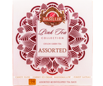 Basilur Pink Assorted – zestaw 4 smaków herbat zielonej z kolekcji Pink Tea. Ozdobna herbaciarka w kolorze różowym.