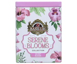 Basilur Secret Bloom - listki czarnej herbaty cejlońskiej Pekoe 1 z dodatkiem lawendy, nagietka oraz naturalnym aromatem lawendy i cytryny. Mini puszka w pastelowych kolorach.