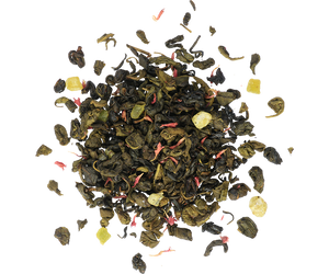 Basilur Boulevard 01 - zielona herbata cejlońska z dodatkiem owoców kiwi, chabru oraz naturalnego aromatu yuzu. Prezentowa puszka w kształcie kamienicy.