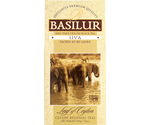Basilur Uva - czarna herbata cejlońska bez dodatków, liściasta. Żółte pudełko z motywem słoni.