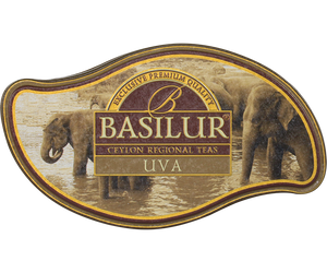 Basilur Uva - czarna herbata cejlońska bez dodatków, liściasta w puszce.