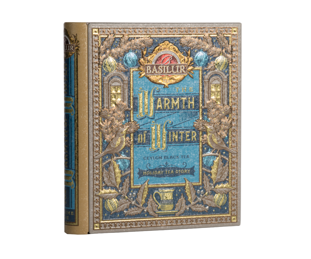 Herbata świąteczna Basilur Warmth Of Winter Tea Story Vol II w ozdobnej puszce książce.