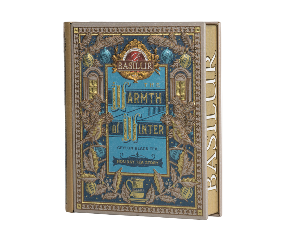 Herbata świąteczna Basilur Warmth Of Winter Tea Story Vol II w ozdobnej puszce książce.