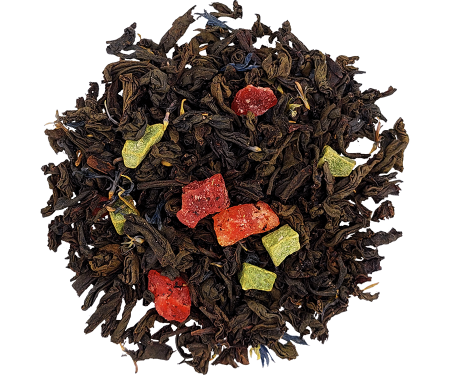 Basilur Act II Joyful Hearts - czarna herbata cejlońska Orange Pekoe z dodatkiem owoców wiśni, papai, chabrem oraz aromatem cynamonu i cytrusów. Ozdobne opakowanie 3D z motywem świątecznym.