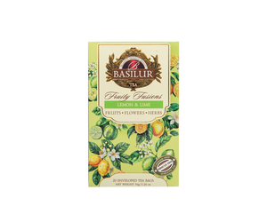 Herbata Basilur Fruity Fusions Lemon & Lime – front opakowania 20 torebek