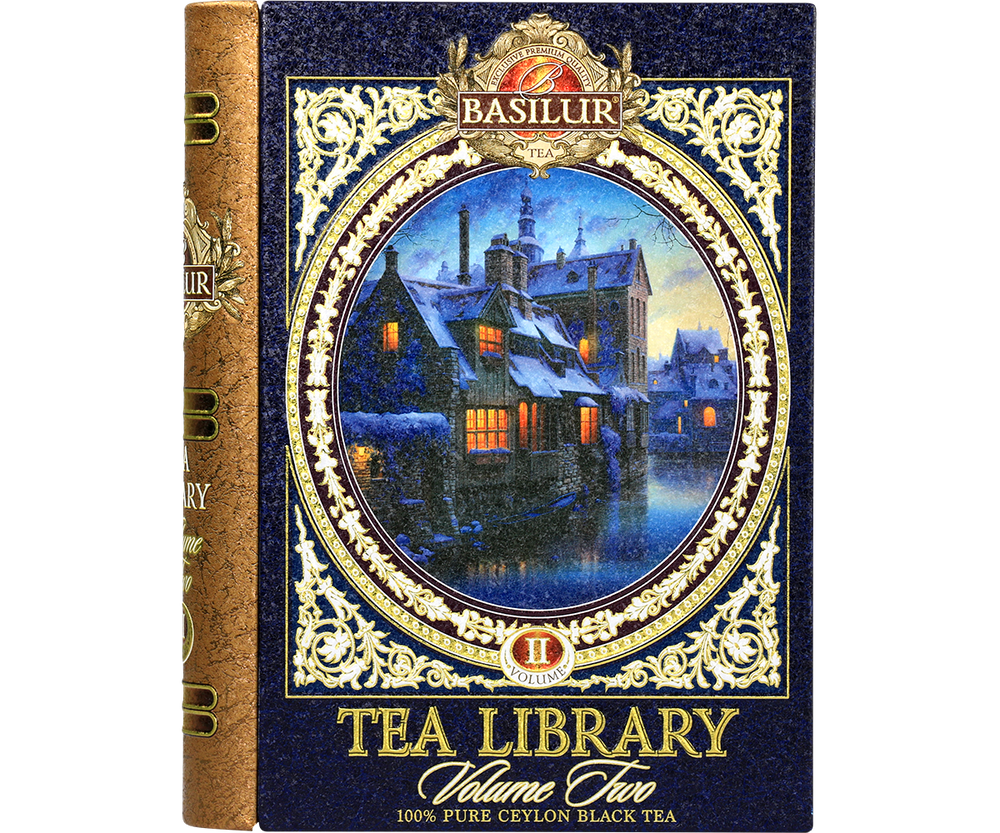 Suszone liście czarnej herbaty Ceylon Basilur Tea Library II w wersji liściastej.