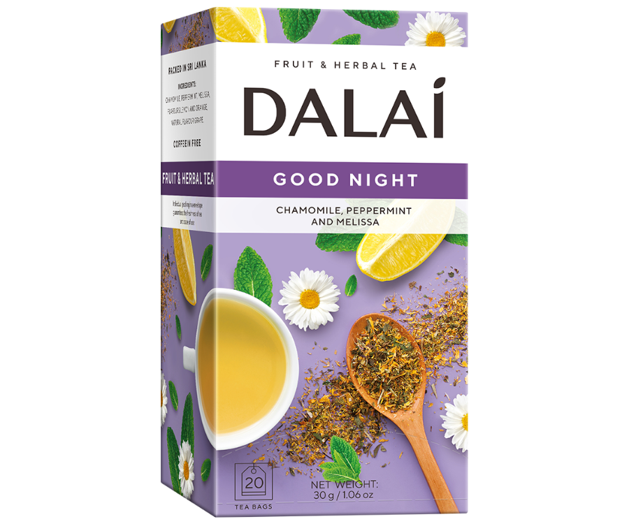 Dalai - Good Night w kopertach - 20 x 1,5 g w ozdobnym pudełku.