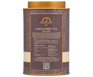 Gin & Tonic Tea Earl Grey w ozdobnej puszce.