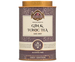 Gin & Tonic Tea Earl Grey w ozdobnej puszce. 