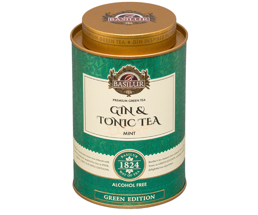 Gin & Tonic Tea Mint w ozdobnej puszce.