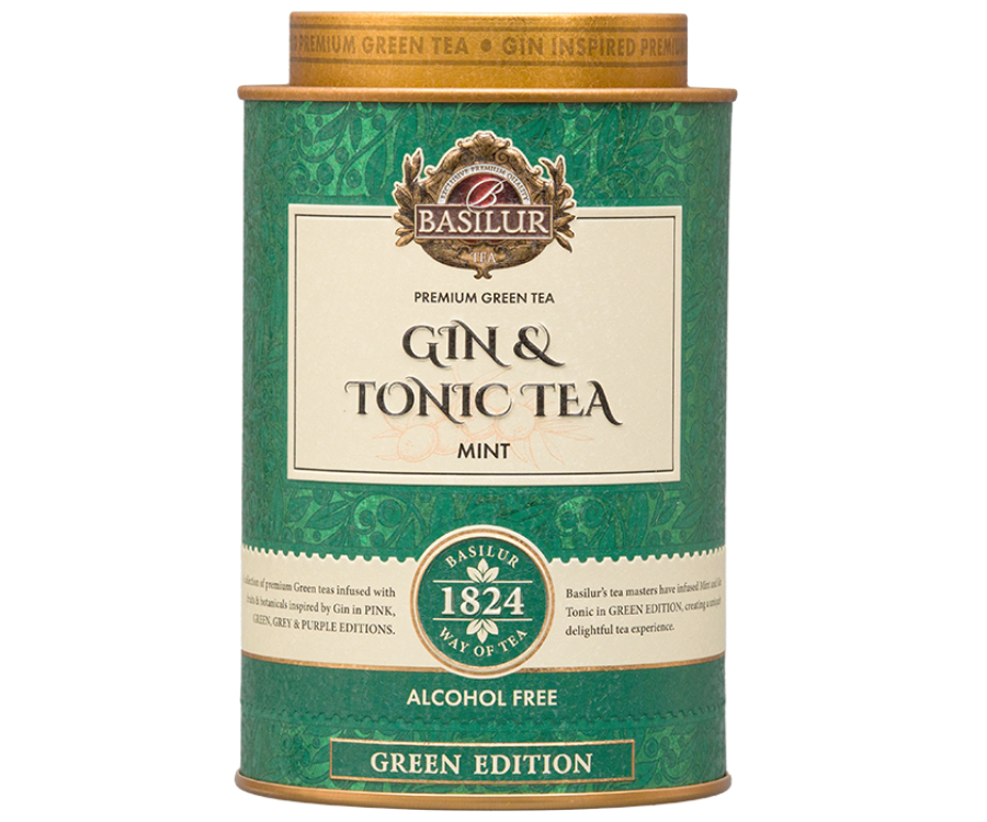 Gin & Tonic Tea Mint w ozdobnej puszce.
