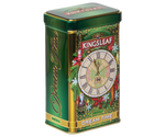 Kingsleaf Dream Time Emerald – zielona herbata cejlońska z dodatkiem naturalnego aromatu marokańskiej mięty. Kompozycja została umieszczona w zdobionej motywem świątecznym puszce.