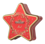 Herbata świąteczna Kinglseaf Starlight Red w czerwonej puszce w kształcie gwiazdki.