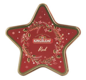 Herbata Kingsleaf Starlight Red w czerwonej puszce w kształcie gwiazdki