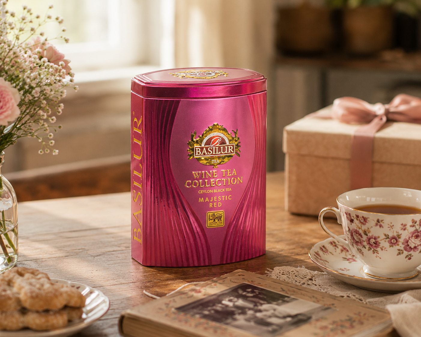 Majectic Basil Basilur - Majestic Red in a can - 75 g – Basilur Tea Poland
