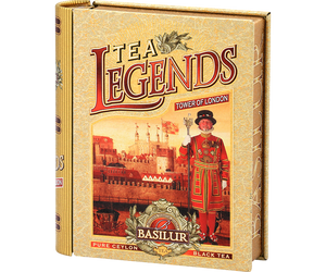 Basilur Tea Legends Mini Tower of London - czarna herbata cejlońska bez dodatków. Ozdobna puszka w kształcie książki.