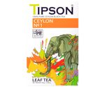 Tipson Ceylon No. 1 –  czarna herbata cejlońska bez dodatków. Mieszanka liści została umieszczona w ozdobnym opakowaniu z grafiką słonia.