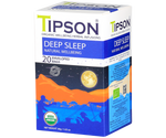 Tipson Deep Sleep  - organiczna mieszanka rumianku, trawy cytrynowej, bazylii, ashwagandhy oraz gałki muszkatołowej. Kopertowane saszetki zostały umieszczone w opakowaniu ozdobionym grafiką biwakującej pary spędzającej noc na łonie natury.