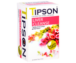 Tipson Liver Cleanse – ziołowa mieszanka mięty pieprzowej, mniszka, kolendry, kopru włoskiego, liści curry i kurkumy na oczyszczenie i przywrócenie prawidłowego funkcjonowania wątroby. Kopertowane saszetki zostały umieszczone w ozdobnym opakowaniu z kwiatowym motywem.