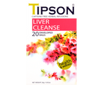 Tipson Liver Cleanse – ziołowa mieszanka mięty pieprzowej, mniszka, kolendry, kopru włoskiego, liści curry i kurkumy na oczyszczenie i przywrócenie prawidłowego funkcjonowania wątroby. Kopertowane saszetki zostały umieszczone w ozdobnym opakowaniu z kwiatowym motywem.